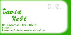david nebl business card